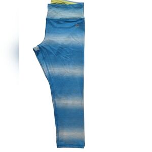 Blue Striped Leggings